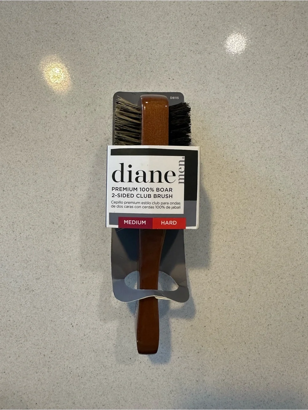 Men 2-Sided Boar Club Brush in Brown